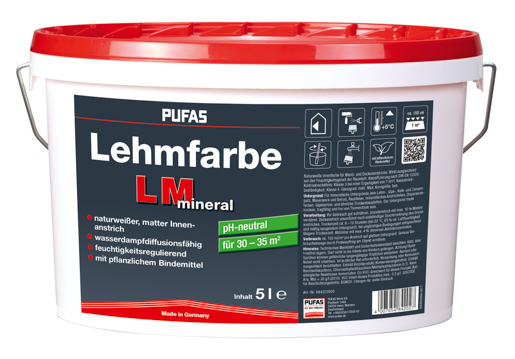 Pufas Lehmfarbe LM mineral 5,0 lt
